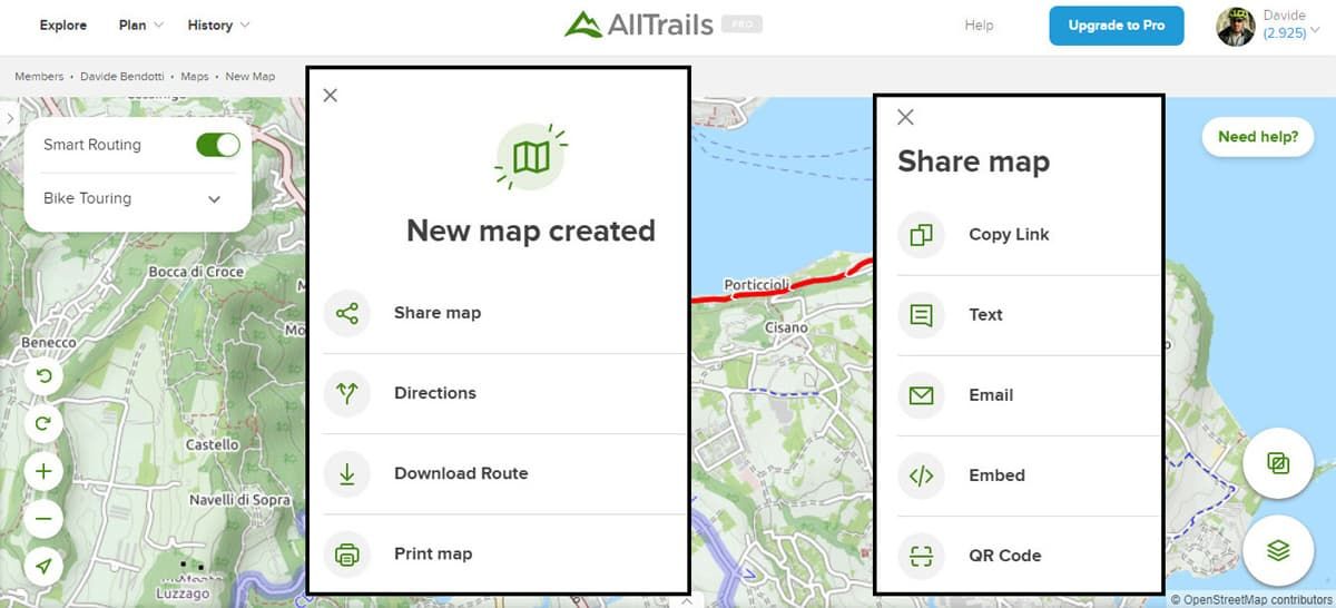 Guida a Alltrails come creare percorsi GPX con l'app online Life in Travel